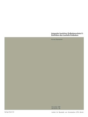 cover image of Integraler baulicher Erdbebenschutz II